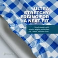 thumbnail image 5 of Sorfey Oval Vinyl Table Cover Checkered Fitted Picnic Tablecloth, Burgundy 48" x 68", 5 of 8