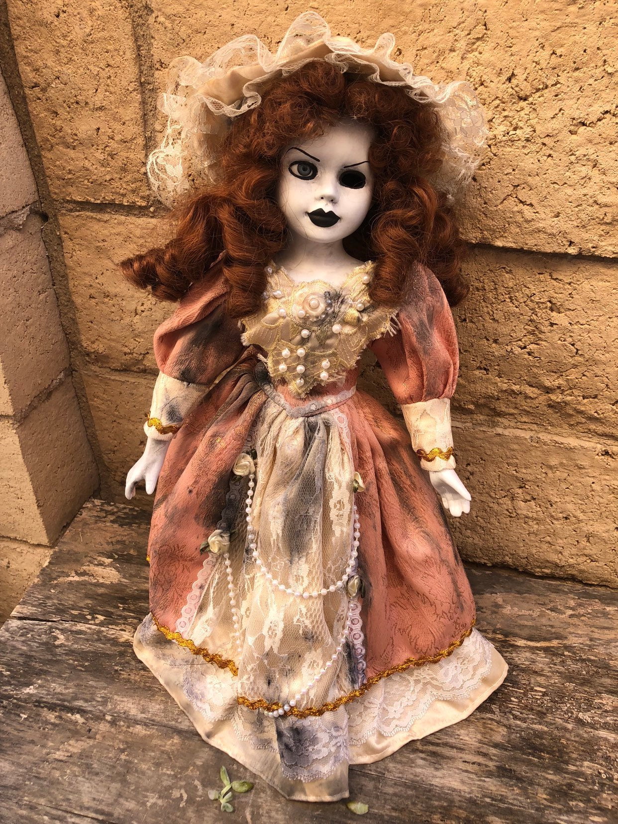 OOAK One Eye Pretty Creepy Horror Doll Art by Christie Creepydolls