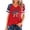 05Red, variant on Toome Women's American Flag V-Neck T-Shirt, 4th of July Independence Day Patriotic Graphic Tee, Soft Short Sleeve Casual Summer Tops, S-3XL