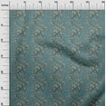 thumbnail image 3 of oneOone Cotton Jersey Teal Blue Fabric Floral Ditsy Sewing Material Print Fabric By The Yard 58 Inch Wide, 3 of 4