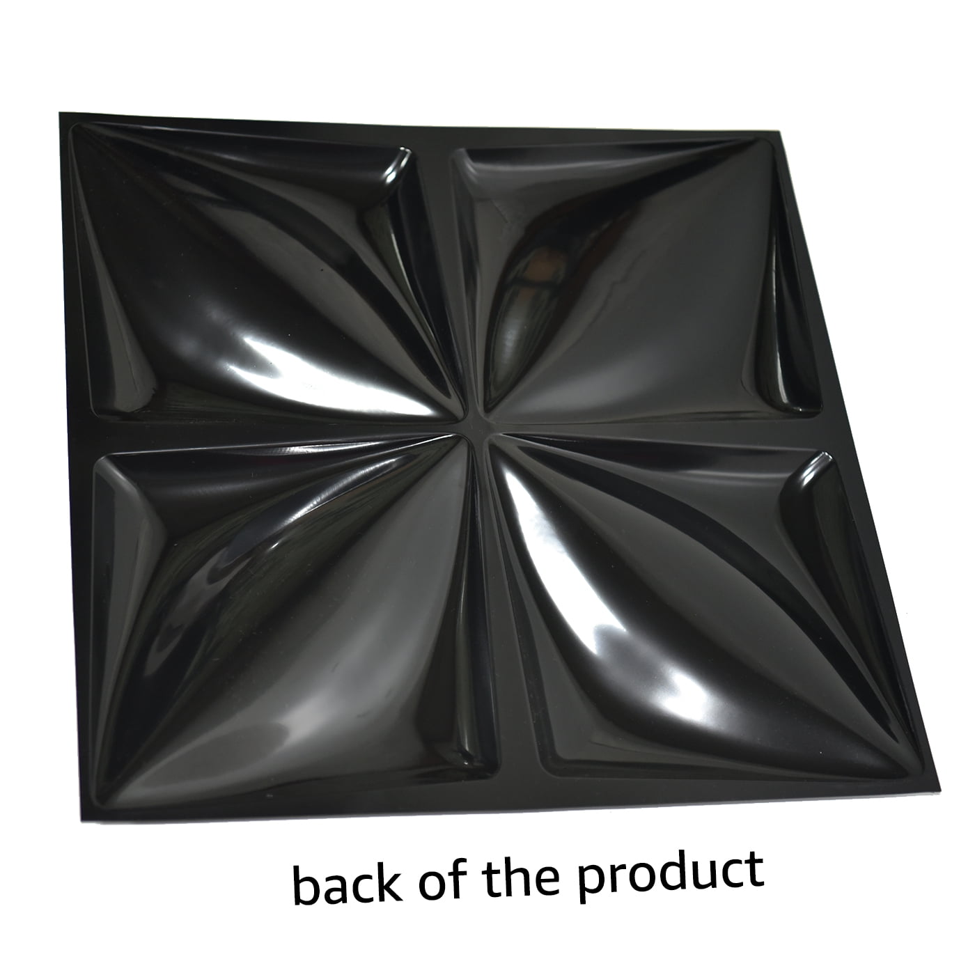 Art3d 12 Pack 19.7"x19.7" Decorative PVC 3D Textured Wall Panels in Matte Black Wallpaper