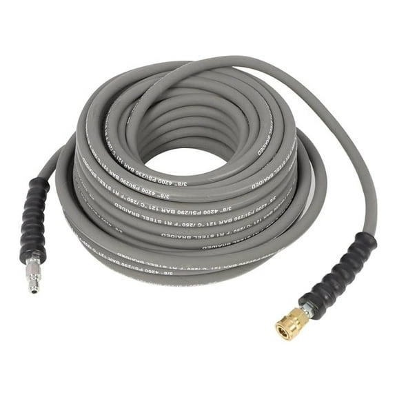 gray Pressure Washer Hose 100'ft 3/8" Gray Non-Marking 4000psi gray Pressure Washer Hose