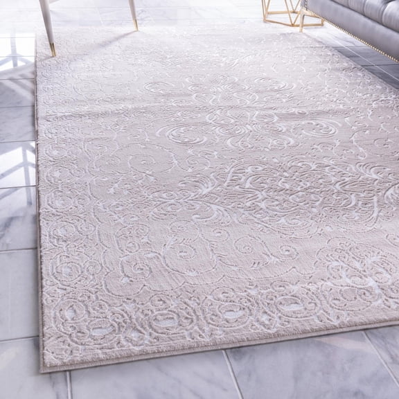 Unique Loom Rushmore Collection Area Rug - Adams (4' 1" x 6' 1" Rectangle Beige/Ivory)