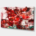 thumbnail image 2 of Aquarelle Texture Fleurs Rouges - Grande Œuvre d'Art sur Toile Abstraite, 2 of 4