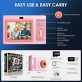 thumbnail image 3 of Digital Camera Kids Camera FHD 1080P 50MP Vintage Camera with 8X Zoom Anti Shake Portable Digital Cameras for Kids Teens Seniors Gift with 32GB Card Pink, 3 of 10