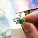 thumbnail image 1 of Anillo de pavo real de plata simple, tridimensional, retro, simple, con boca abierta, joyería desgastada, línea de gancho con anillo de línea, 1 of 6