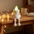 thumbnail image 2 of VORJELT Cute 3D Printed Shine-in-the-Dark Candle Figurine with Movable Joints Adjustable Desktop Ornament for Home Decor and Gifting White, 2 of 7
