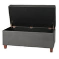 thumbnail image 3 of HomePop Deluxe Large Faux Leather Tufted Storage Bench, Multiple Colors, 3 of 7