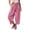 Pink, variant on QIYAGBSA Women's Striped Pants Relaxed Wide Leg Drawstring Waist Summer Casual (Brown, 3XL)