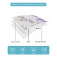 thumbnail image 5 of Quilts Twin Size, Lavender Spring Soft Comforter Bedding Set for Bed, Farmhouse Pastoral Pastel Flowers Lightweight Quilted Bedspread with Pillow Cover(2 Pieces) for All Season, 68x86 Inch, 5 of 6