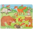 thumbnail image 2 of Rompecabezas para niños pequeños Rompecabezas de madera de dibujos animados Coloridos animales del zoológico Juguetes educativos de aprendizaje Regalo para niños pequeños Niños, Bosque zoológico Muyoka Hogar, 2 of 6