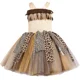thumbnail image 4 of Vestido con tutú de cavernícola primitivo salvaje para niñas, disfraz indígena indio de leopardo, ropa para fiesta de Halloween, carnaval y jungla, 4 of 5