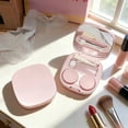 thumbnail image 5 of Lilixerw Compact Contact Lens Case,Stylish All-in-One Travel Storage Box with Built-in Accessory Slot,Leak-Proof & Durable for Daily,Gym,Outdoor,2.76x0.98 inch,Pink, 5 of 6