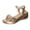 Gold, variant on Women's Silver Wedge Sandals, Braided Open Toe Sandals, Shiny Upper Buckle Fastener Platform Shoes White