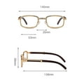 thumbnail image 2 of Men's Retro 90'S Style Gold Frame Rectangle Clear Hip Hop Square Diamond Sunglasses, 2 of 2