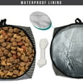 thumbnail image 5 of PetAmi Dog Food Travel Bag | Kibble Carrier for Dogs with Collapsible Dog Water Bowls Kit | Pet Food Travel Container Storage for Camping, Hiking Gear Accessories (Stripe Black, Grey), 5 of 8