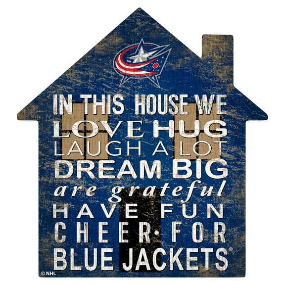 Columbus Blue Jackets 12'' Team House Sign