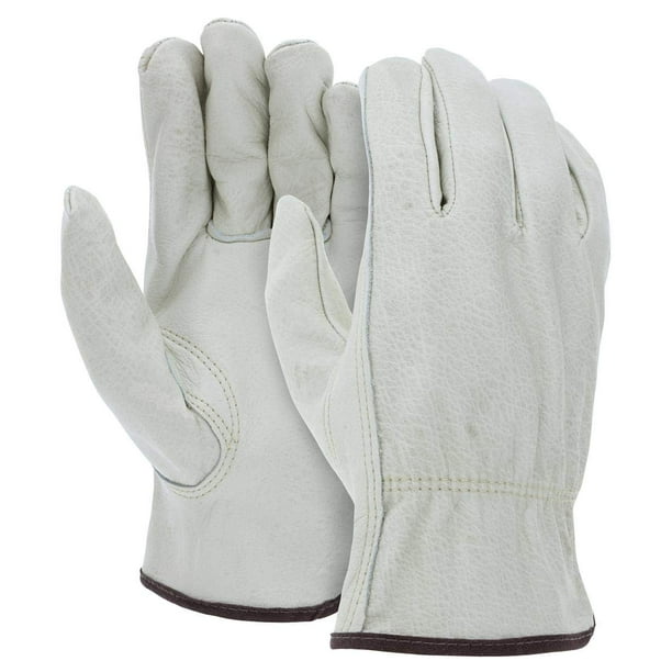 Guantes de trabajo ATERET XXL de cuero vacuno, 12 pares, resistentes