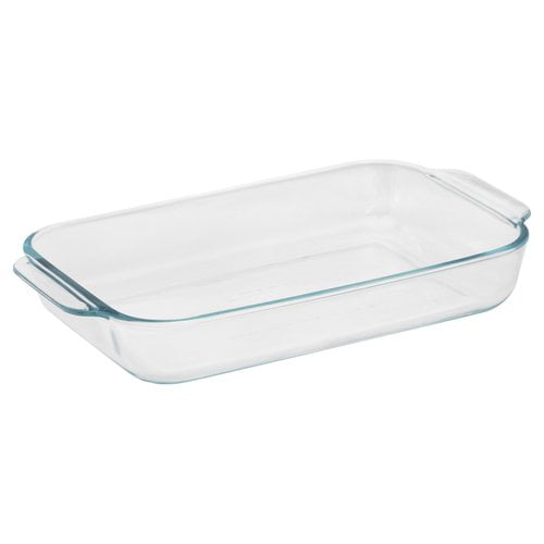 2qt for sale online PYREX Basics 2 Quart Glass Oblong Baking Dish Clear 7 X 11 Inch pack of 2 