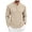 Khaki, variant on Linfrsh Top for Men Men's Ribbed Henley Shirt Short Sleeve Slim Fit Muscle Shirt Fitted Cotton Casual Long Sleeve