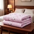 thumbnail image 6 of Yardvibe Cooling Comforter Twin Size, Floral Print Breathable Summer Comforter for Hot Sleepers & Night Sweats, Silky Smooth Cooling Blanket, Pink (C), 6 of 9