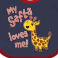 thumbnail image 4 of Inktastic My Safta Loves Me Cute Giraffe Boys or Girls Baby Bib, 4 of 4
