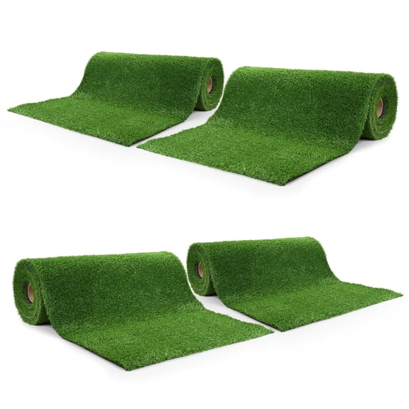 Yescom 4pcs 50x3 Ft Artificial Grass Turf 0.8" Fake Grass Rug Synthetic Lawn Indoor Batting Tunnels Outdoor Home Décor