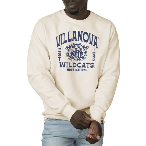 Men's Uscape Apparel Cream Villanova Wildcats Premium Heavyweight Crew Neck Sweatshirt