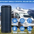thumbnail image 4 of 12V Solar Panel Kit IP65 Waterproof Portable Trickle Charger High Efficiency Car Battery (black ), 4 of 7