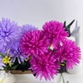 thumbnail image 3 of Nvzi 13.8-inch artificial ball chrysanthemum 5-head shrub set x 5 pieces (blue), 3 of 4