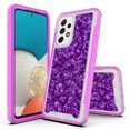 thumbnail image 1 of Samsung Galaxy A73 Case, Rosebono Hybrid Graphic Design Pattern Hard Back Pannel Cover Case For Samsung Galaxy A73 (Purple Shell), 1 of 4