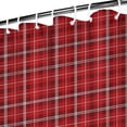 thumbnail image 3 of Red Christmas Plaid Pattern Shower Curtain 84"x72" ,Bathroom Decorative Shower Curtains Set with 12 Hooks,Modern Waterproof Washable Shower Curtain, 3 of 6