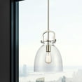 thumbnail image 3 of 412-1S-SN-10CL Innovations Lighting Newton-One Light Mini Pendant-14 Inches Wide by 17 Inches High-Brushed Satin Nickel Finish, 3 of 3