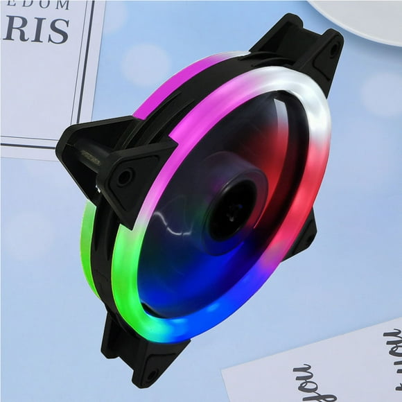 UPGRATOR Back to School RGB Computer Fan for CPU Cooling with ABS Material and LED Lights Ideal for Computer Use 12CM Size