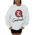 thumbnail image 2 of Women's Gameday Couture Ash Louisville Cardinals Premium Fleece Pullover Sweatshirt, 2 of 5