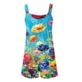 thumbnail image 5 of Tejiojio Women's Summer Suspender Printing Pocket Jumpsuit Shorts Clearance in Women's Plus Shorts & Capris, 5 of 5