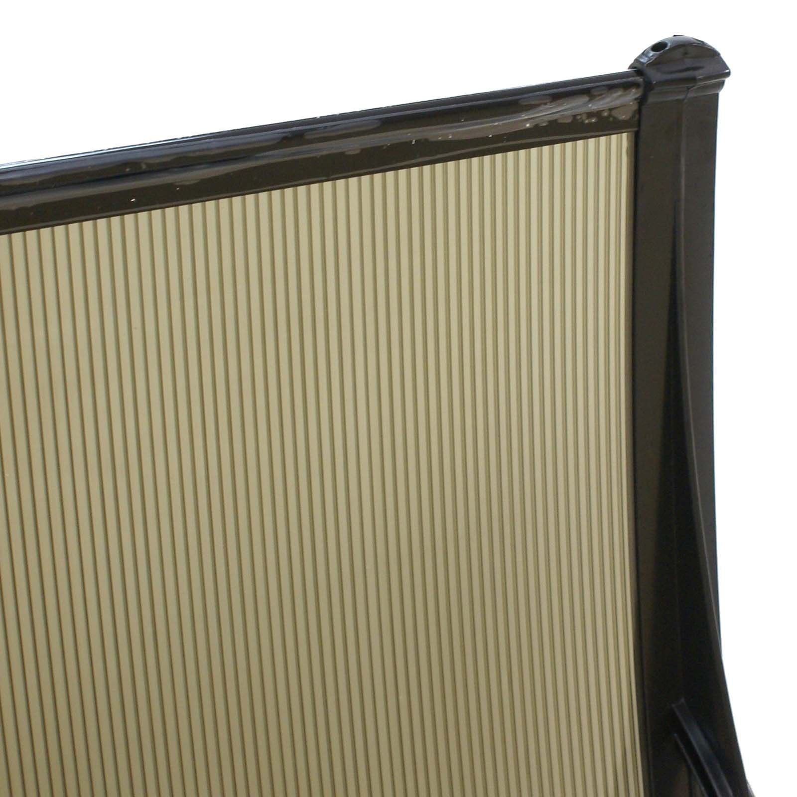 2 ZENY 40x 80 Window Door Awning DIY Overhead Polycarbonate Door Canopy Decorator Patio Cover with Black Bracket