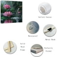 thumbnail image 2 of ZHONGYUTONG Zen Canvas Wall Art Lotus Flower Picture Prints Pink Water Lily Nature Spa Painting Spiritual Artwork for Meditation Room Decor Framed (16.00" x 16.00"), 2 of 6