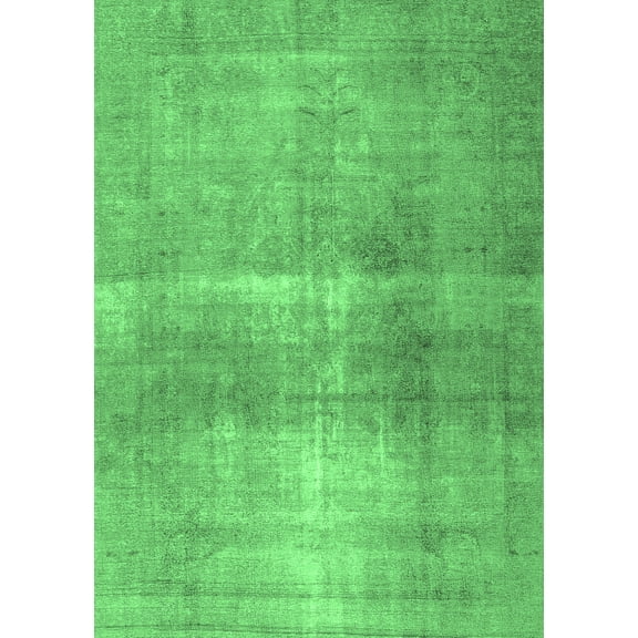 Ahgly Company Indoor Rectangle Persian Emerald Green Traditional Area Rugs, 5' x 7'