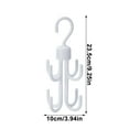 thumbnail image 3 of Double Layer Rotating Hook, Multi-Functional Scarf and Bag Hanger for Closet, Space-Saving Tie Rack for Accessories Organization, 3 of 6