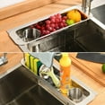 thumbnail image 6 of Adjustable Multifunction Stainless Steel Draining Rack Kitchen Sink Organizer (Silver), 6 of 7