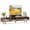 Rustic Brown, variant on TV Stand for TVs up to 70" with Open Storage Compartments,Entertainment Center Media Console for Living Room, Bedroom,White