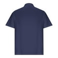 thumbnail image 5 of ohmzyzo Polo Shirts for Men Summer Short Sleeve Golf Tees Lightweight Quick-Dry Athletic T Shirts Lapel Button Down Vacation Beach Tops Navy Blue 4XL, 5 of 6