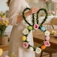 thumbnail image 3 of XQWJWLA 16" Easter Bunny Wreaths for Front Door, Easter Rabbit Wreath Decoration with Pastel Eggs, Artificial Spring Wreath for Home Indoor Outdoor Window Wall Holiday Party Decor, 3 of 5