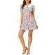 thumbnail image 2 of Vestido de camisa mini de manga corta con contraste en el cuello para mujer Inspire Chic S Rosa, 2 of 5