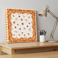 thumbnail image 4 of Ships Next Day Canvas Wall Art 16"x16", Fall Orange Pumpkin Wood Framed Canvas Print Painting, Thanksgiving Maple Leaf Plaid Check Ready to Hang Picture Wall Decor for Home Bedroom Kitchen Office, 4 of 9