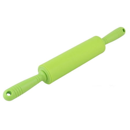 

Kitchen Silicone Surface Nonstick Dough Rolling Pin Green 20cm Roller Length