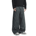 thumbnail image 2 of Mrmall Baggy Vintage Jeans for Men Wide Leg Jeans Y2K Hip Hop Skater Streetwear Denim Jeans, 2 of 6