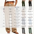 thumbnail image 2 of ZHYou No Boundarie Womens Pants Corduroy Drawstring Wide Leg Elastic High Waisted Soft Knit Loose Fit Casual Trousers with Pockets,White,Size M, 2 of 8