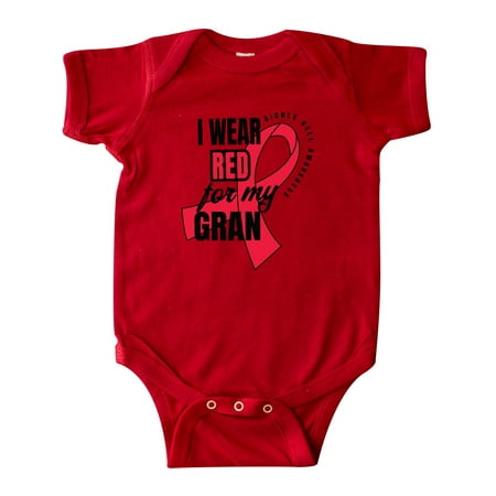 

Inktastic Sickle Cell Awareness I Wear Red For My Gran Gift Baby Boy or Baby Girl Bodysuit
